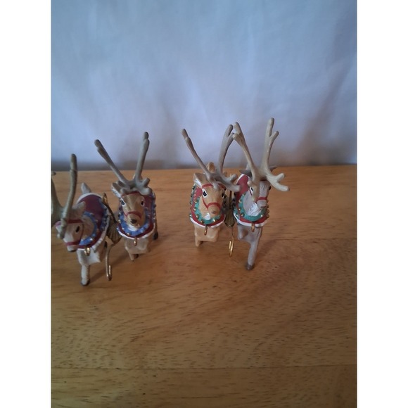 Vintage Reindeer Ornaments 1992 Three of Them - Picture 4 of 8